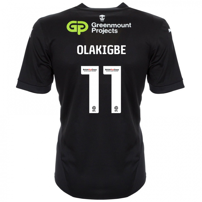 Bambino Maglia Michael Olakigbe #11 Nero Kit Gara Away 2024/25 Maglietta