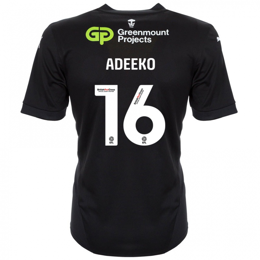 Bambino Maglia Baba Adeeko #16 Nero Kit Gara Away 2024/25 Maglietta