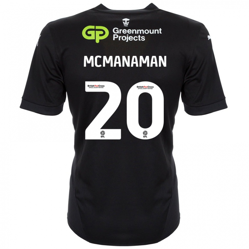 Bambino Maglia Callum Mcmanaman #20 Nero Kit Gara Away 2024/25 Maglietta