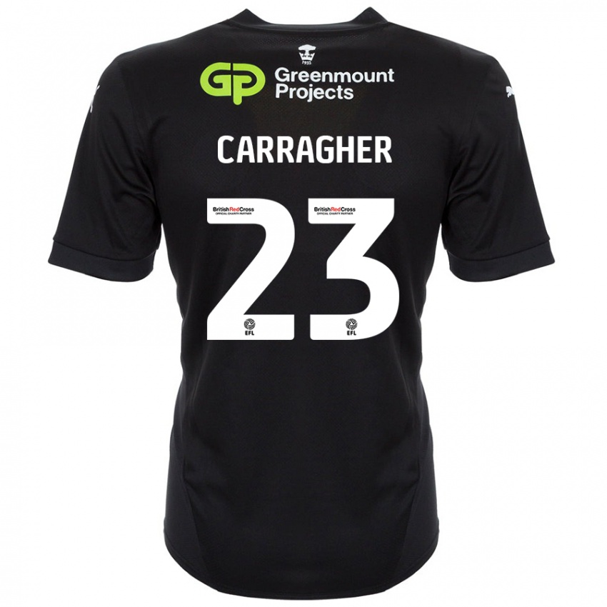 Bambino Maglia James Carragher #23 Nero Kit Gara Away 2024/25 Maglietta