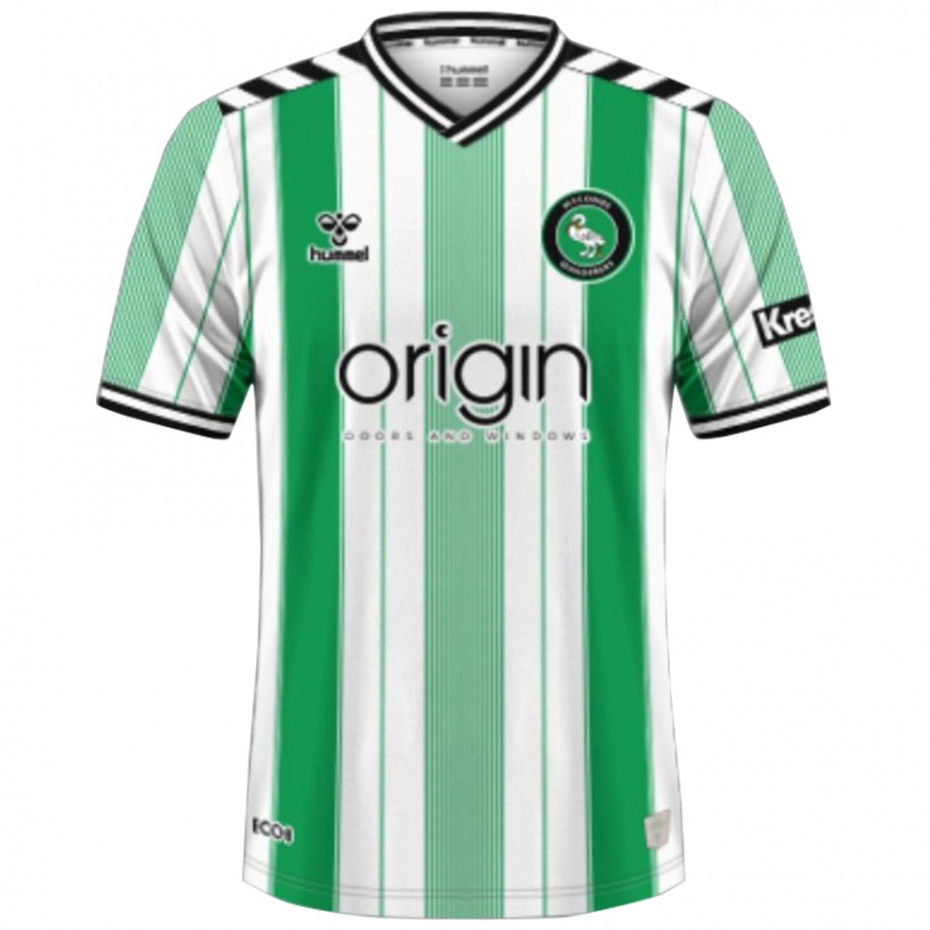 Bambino Maglia Laurence Shala #13 Verde Strisce Bianche Kit Gara Away 2024/25 Maglietta