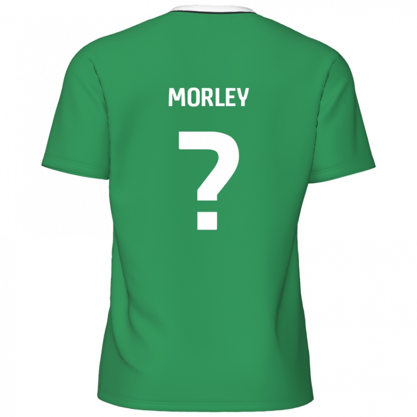 Bambino Maglia Aaron Morley #0 Verde Strisce Bianche Kit Gara Away 2024/25 Maglietta