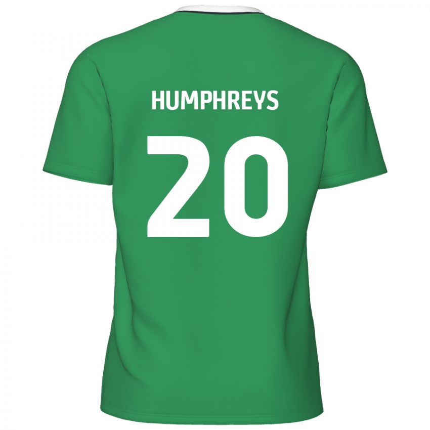 Bambino Maglia Cameron Humphreys #20 Verde Strisce Bianche Kit Gara Away 2024/25 Maglietta