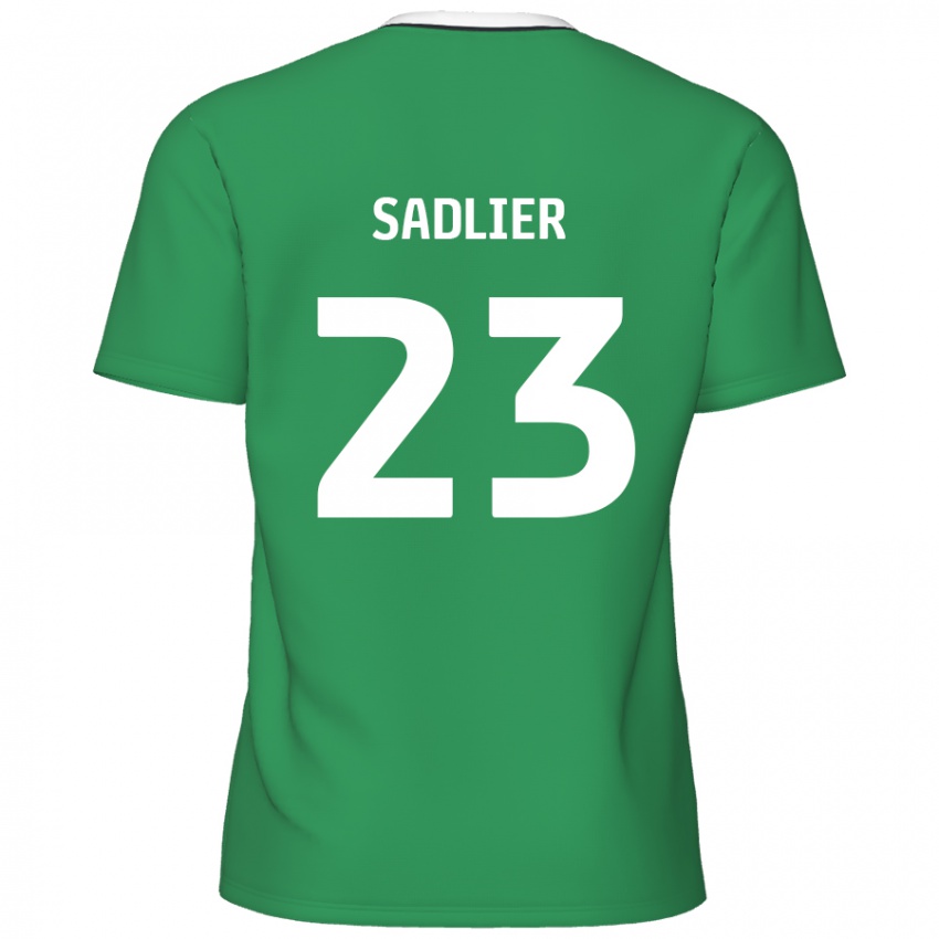 Bambino Maglia Kieran Sadlier #23 Verde Strisce Bianche Kit Gara Away 2024/25 Maglietta