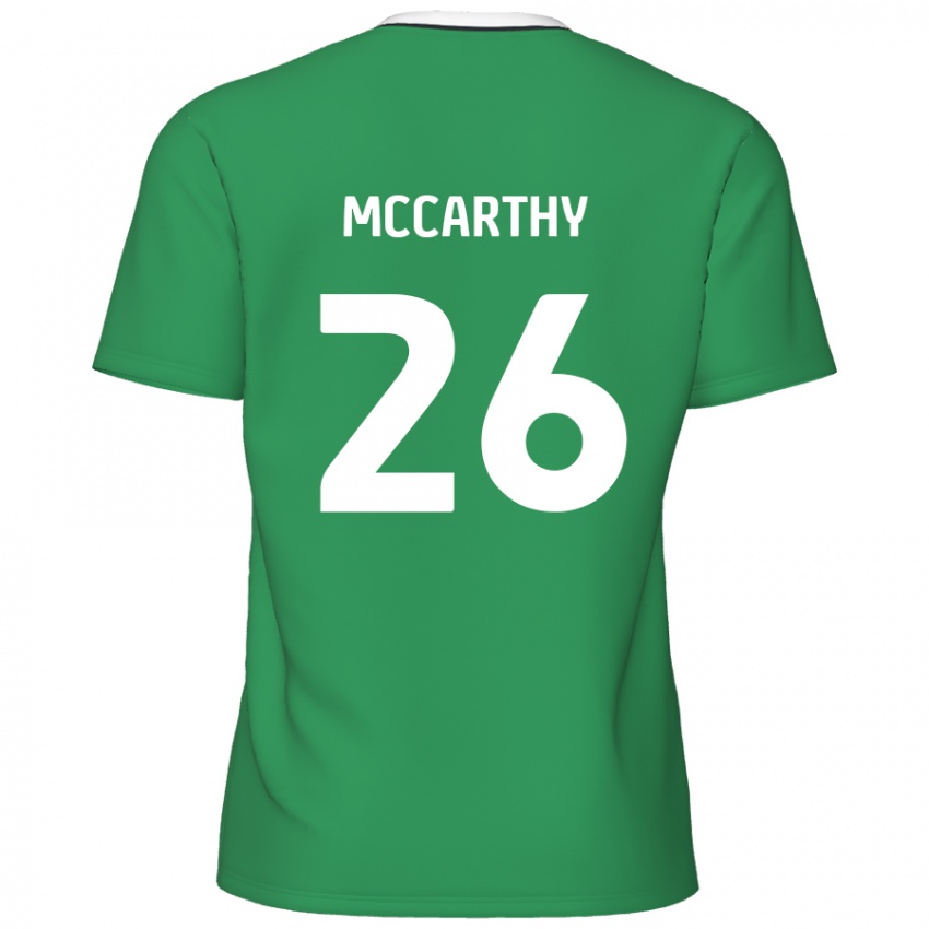 Bambino Maglia Jason Mccarthy #26 Verde Strisce Bianche Kit Gara Away 2024/25 Maglietta