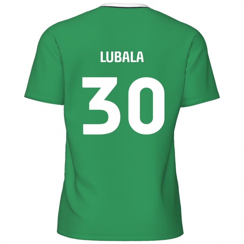 Bambino Maglia Bez Lubala #30 Verde Strisce Bianche Kit Gara Away 2024/25 Maglietta