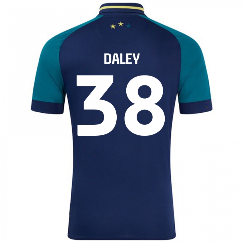 Bambino Maglia Luke Daley #38 Blu Navy Verde Scuro Kit Gara Away 2024/25 Maglietta