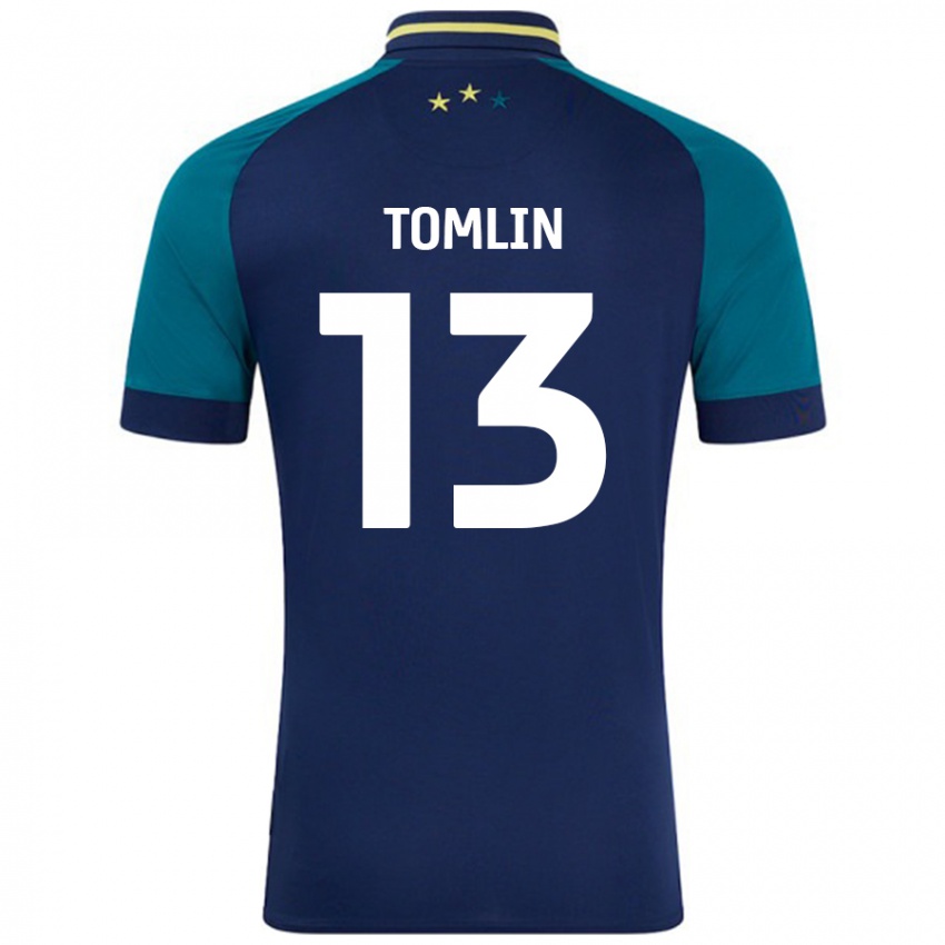 Bambino Maglia Phoebe Tomlin #13 Blu Navy Verde Scuro Kit Gara Away 2024/25 Maglietta