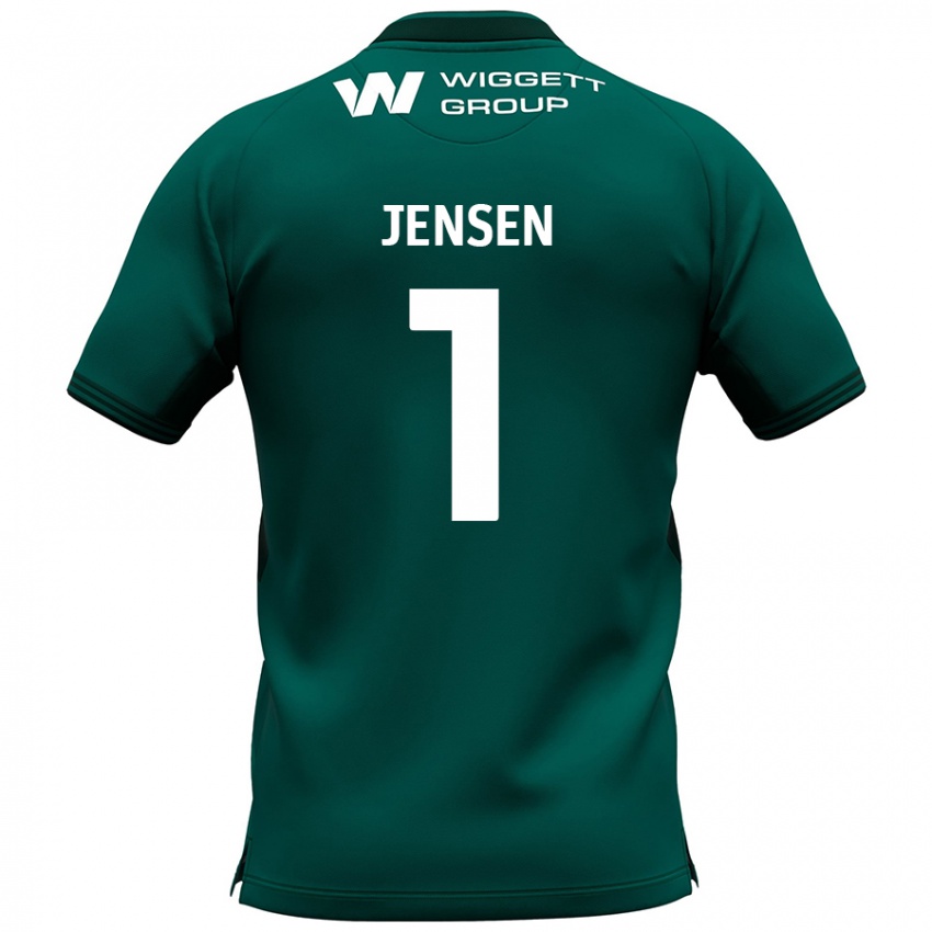 Bambino Maglia Lukas Jensen #1 Verde Kit Gara Away 2024/25 Maglietta