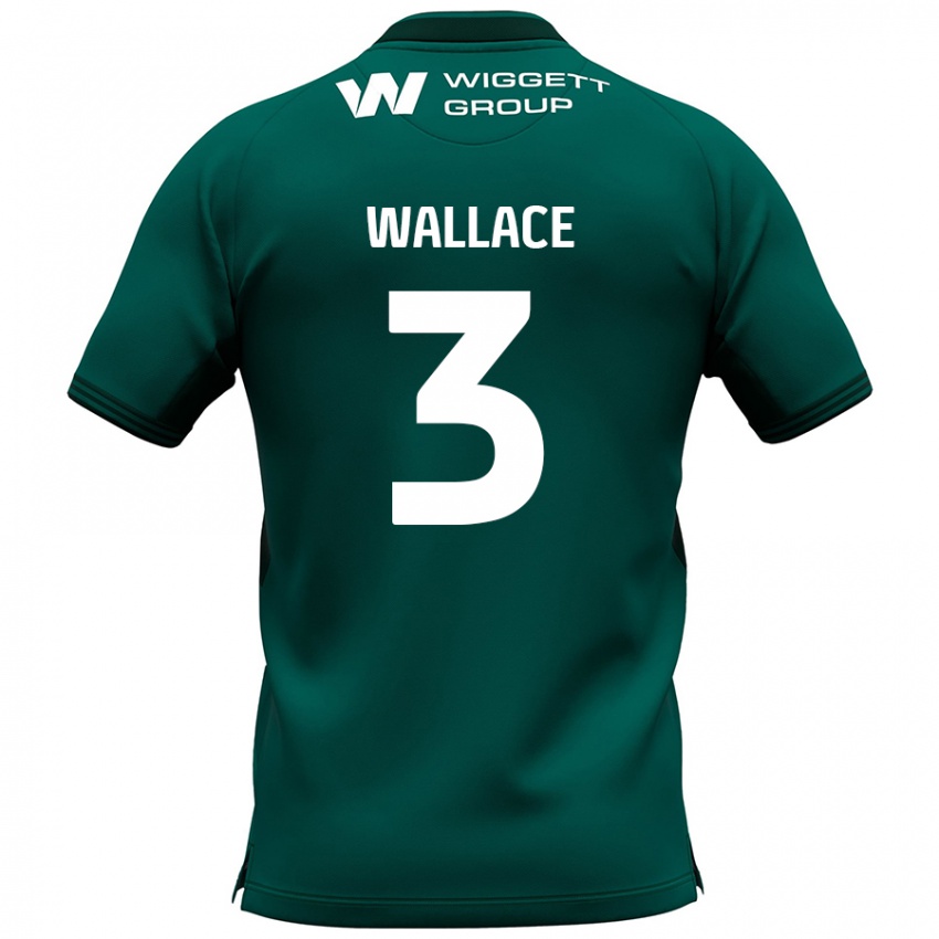 Bambino Maglia Murray Wallace #3 Verde Kit Gara Away 2024/25 Maglietta