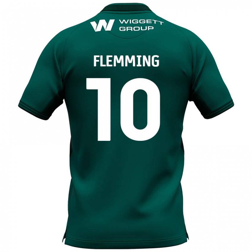 Bambino Maglia Zian Flemming #10 Verde Kit Gara Away 2024/25 Maglietta