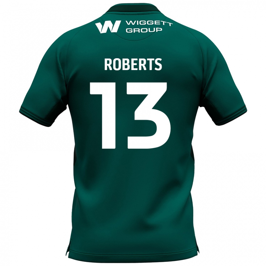 Bambino Maglia Liam Roberts #13 Verde Kit Gara Away 2024/25 Maglietta