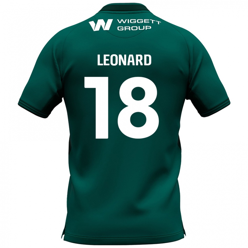 Bambino Maglia Ryan Leonard #18 Verde Kit Gara Away 2024/25 Maglietta