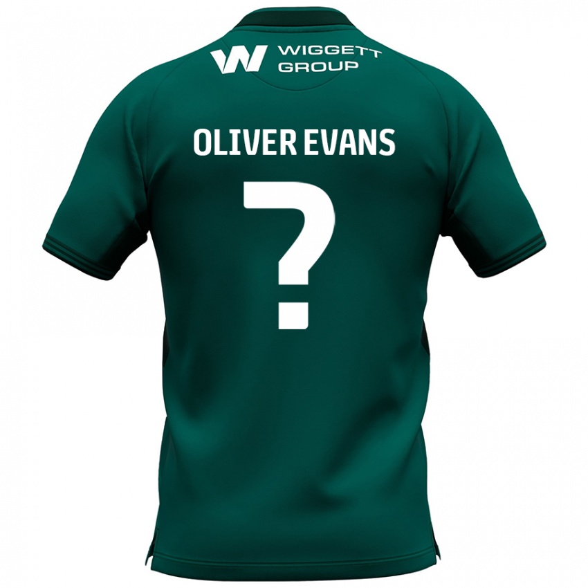 Bambino Maglia Oliver Evans #0 Verde Kit Gara Away 2024/25 Maglietta