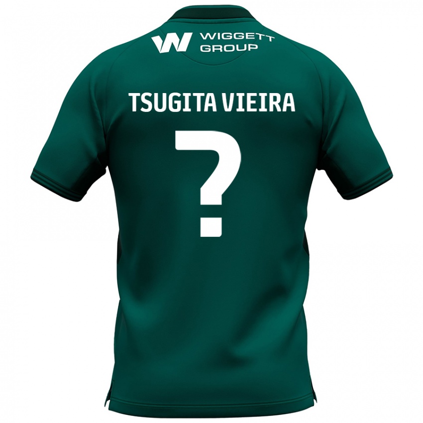 Bambino Maglia Sacha Tsugita Vieira #0 Verde Kit Gara Away 2024/25 Maglietta