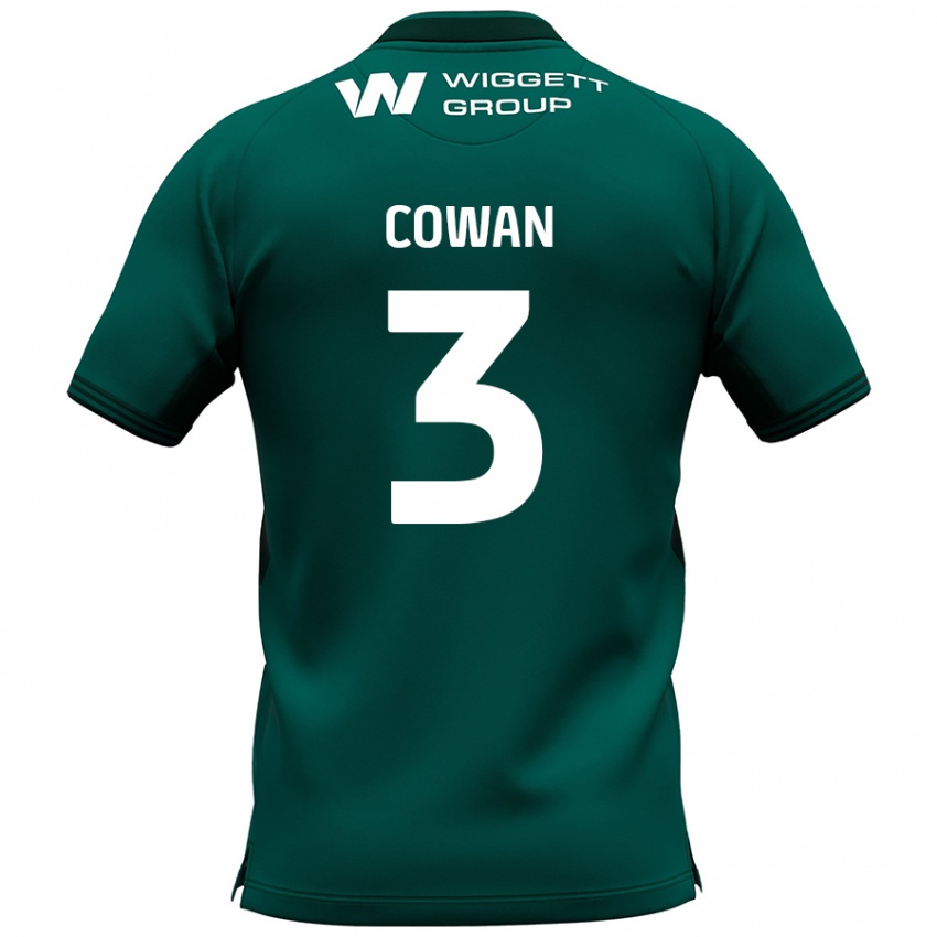 Bambino Maglia Leanne Cowan #3 Verde Kit Gara Away 2024/25 Maglietta