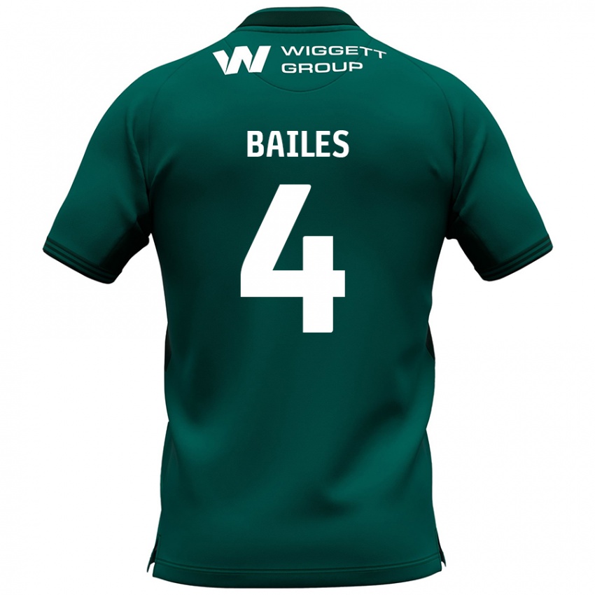 Bambino Maglia Freya Bailes #4 Verde Kit Gara Away 2024/25 Maglietta