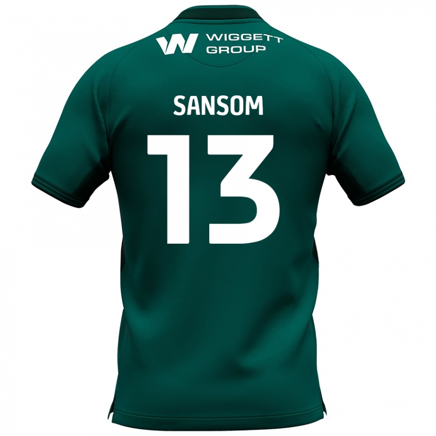 Bambino Maglia Chloe Sansom #13 Verde Kit Gara Away 2024/25 Maglietta