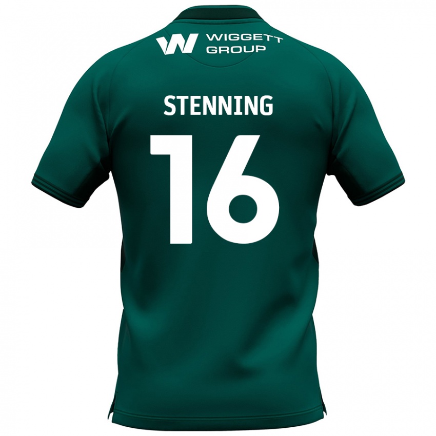 Bambino Maglia Ellie Stenning #16 Verde Kit Gara Away 2024/25 Maglietta