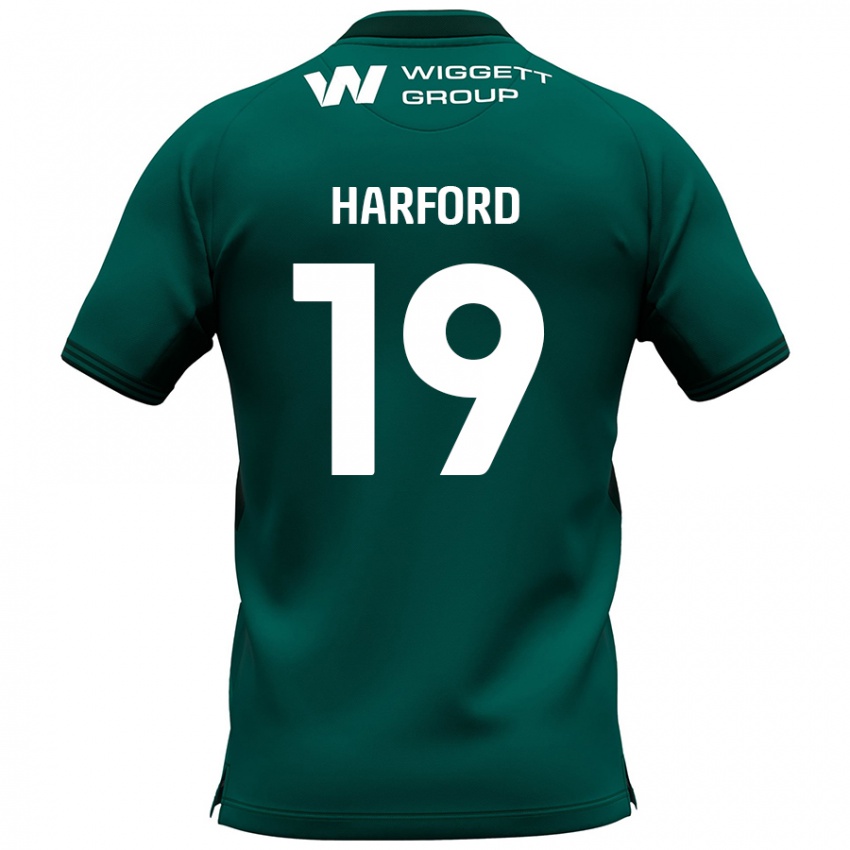 Bambino Maglia Beth Harford #19 Verde Kit Gara Away 2024/25 Maglietta