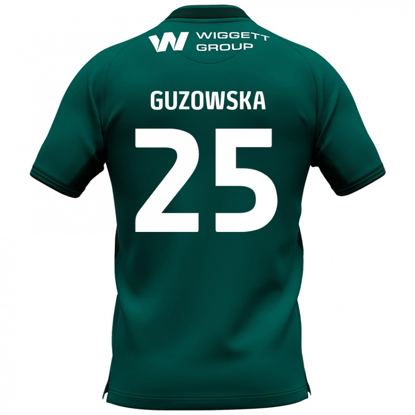 Bambino Maglia Sara Guzowska #25 Verde Kit Gara Away 2024/25 Maglietta