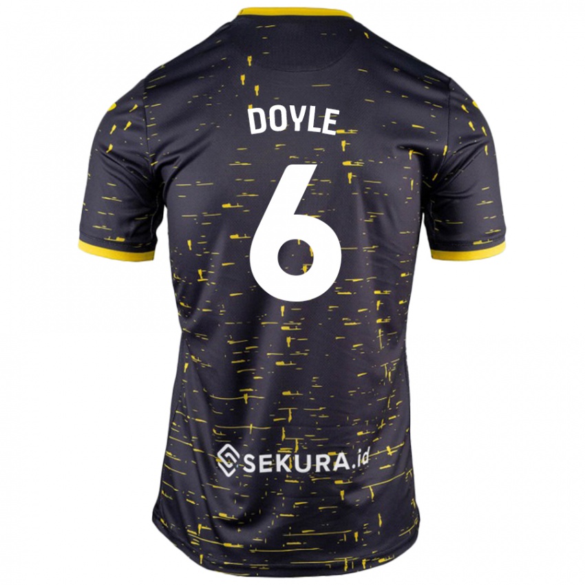 Bambino Maglia Callum Doyle #6 Nero Giallo Kit Gara Away 2024/25 Maglietta