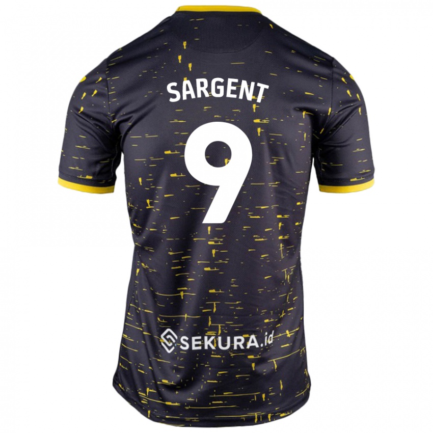 Bambino Maglia Josh Sargent #9 Nero Giallo Kit Gara Away 2024/25 Maglietta