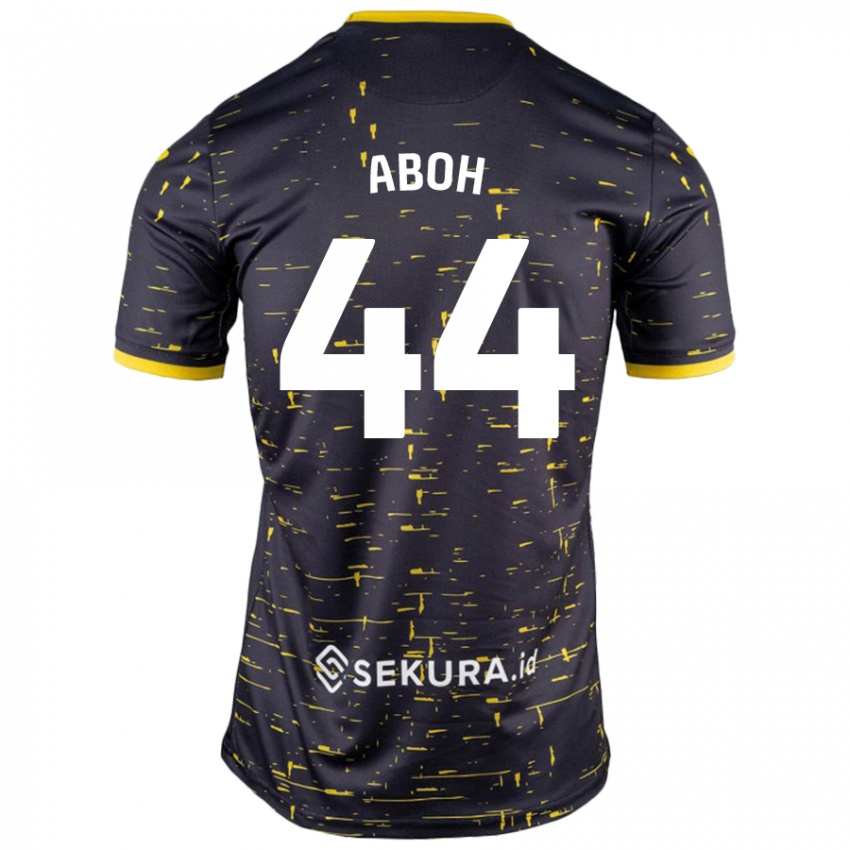 Bambino Maglia Ken Aboh #44 Nero Giallo Kit Gara Away 2024/25 Maglietta