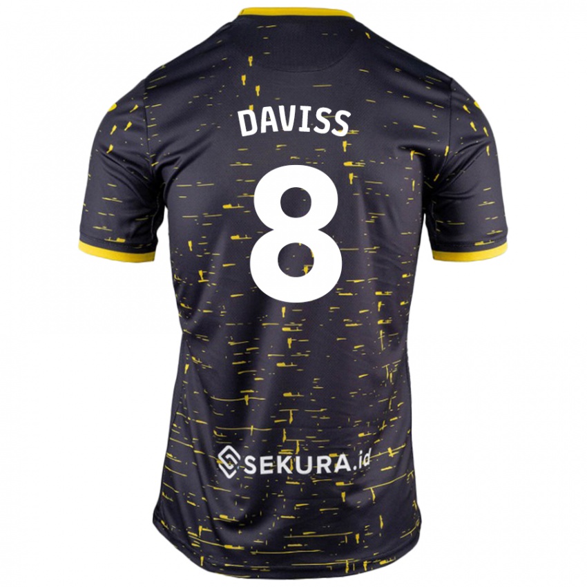 Bambino Maglia Millie Daviss #8 Nero Giallo Kit Gara Away 2024/25 Maglietta