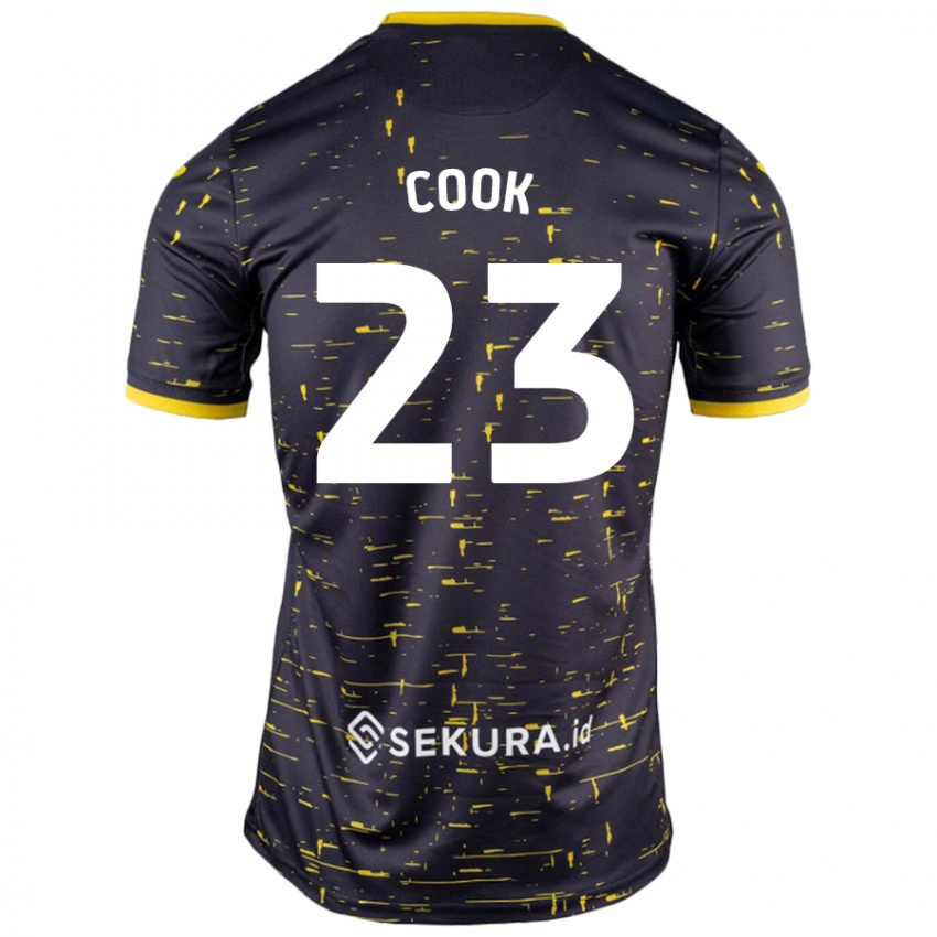 Bambino Maglia Olivia Cook #23 Nero Giallo Kit Gara Away 2024/25 Maglietta