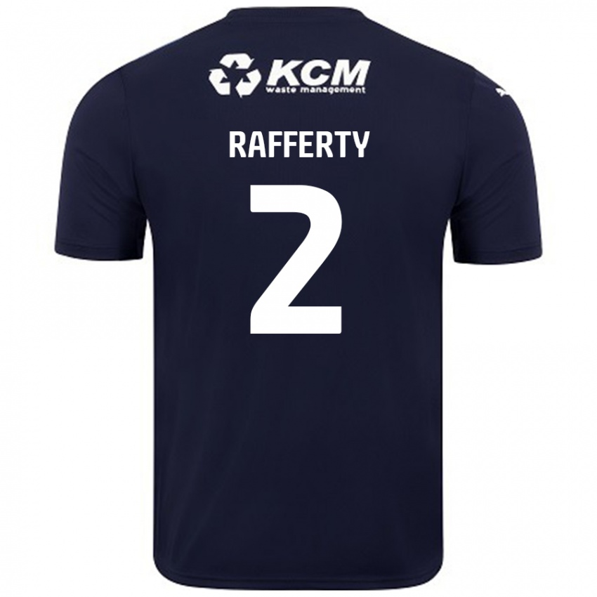 Bambino Maglia Joe Rafferty #2 Blu Navy Kit Gara Away 2024/25 Maglietta