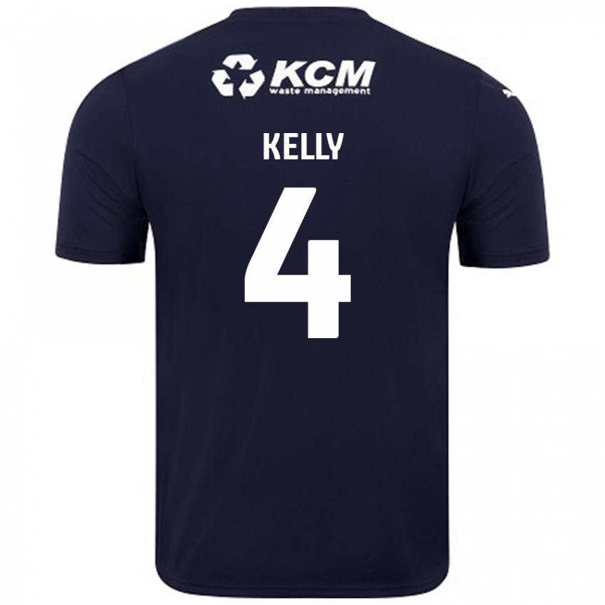 Bambino Maglia Liam Kelly #4 Blu Navy Kit Gara Away 2024/25 Maglietta