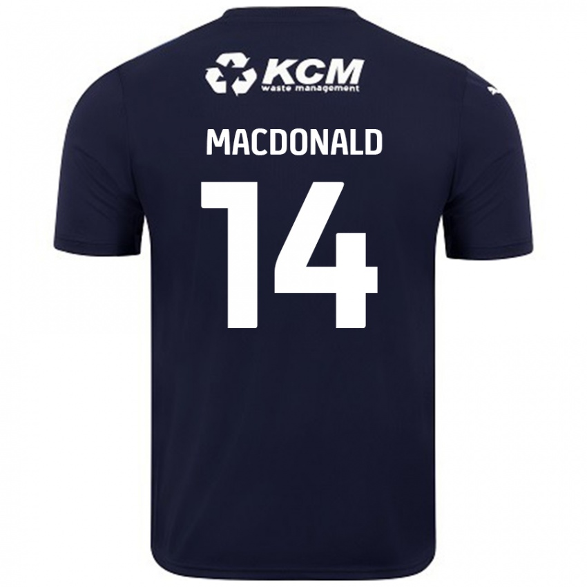 Bambino Maglia Alex Macdonald #14 Blu Navy Kit Gara Away 2024/25 Maglietta