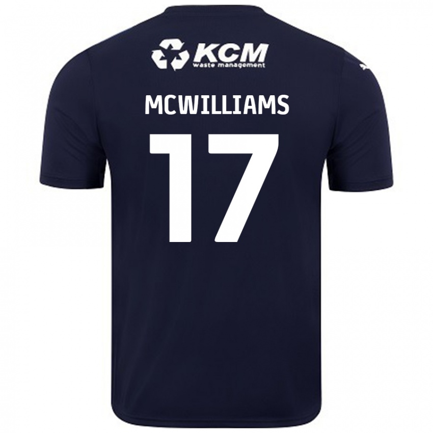 Bambino Maglia Shaun Mcwilliams #17 Blu Navy Kit Gara Away 2024/25 Maglietta