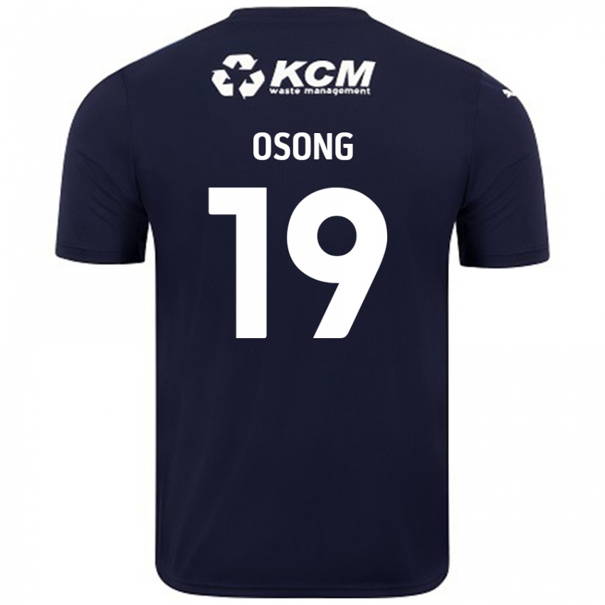 Bambino Maglia Detlef Esapa Osong #19 Blu Navy Kit Gara Away 2024/25 Maglietta