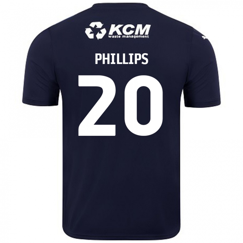 Bambino Maglia Dillon Phillips #20 Blu Navy Kit Gara Away 2024/25 Maglietta