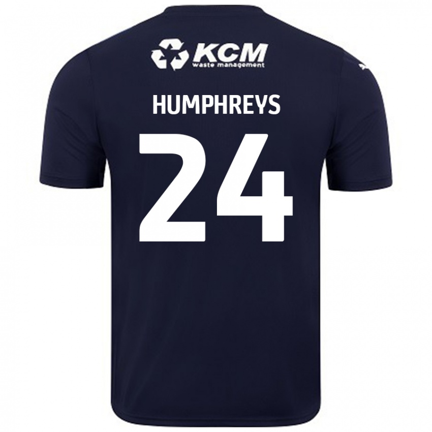 Bambino Maglia Cameron Humphreys #24 Blu Navy Kit Gara Away 2024/25 Maglietta