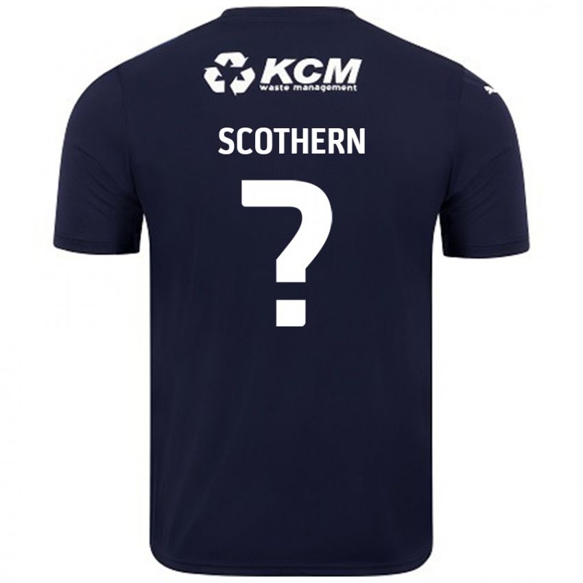 Bambino Maglia Ben Scothern #0 Blu Navy Kit Gara Away 2024/25 Maglietta