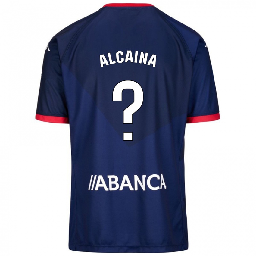 Bambino Maglia Raúl Alcaina #0 Blu Navy Kit Gara Away 2024/25 Maglietta