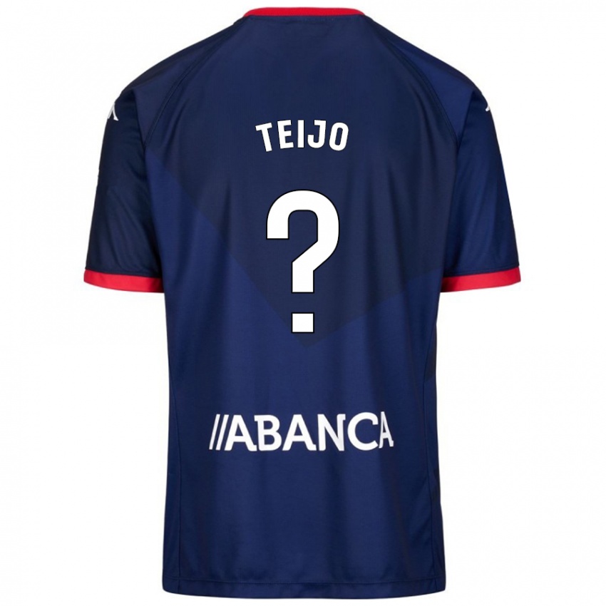 Bambino Maglia Quique Teijo #0 Blu Navy Kit Gara Away 2024/25 Maglietta