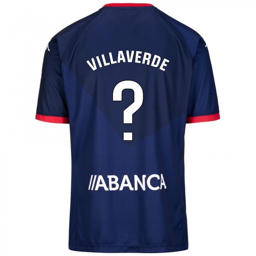 Bambino Maglia Hugo Villaverde #0 Blu Navy Kit Gara Away 2024/25 Maglietta