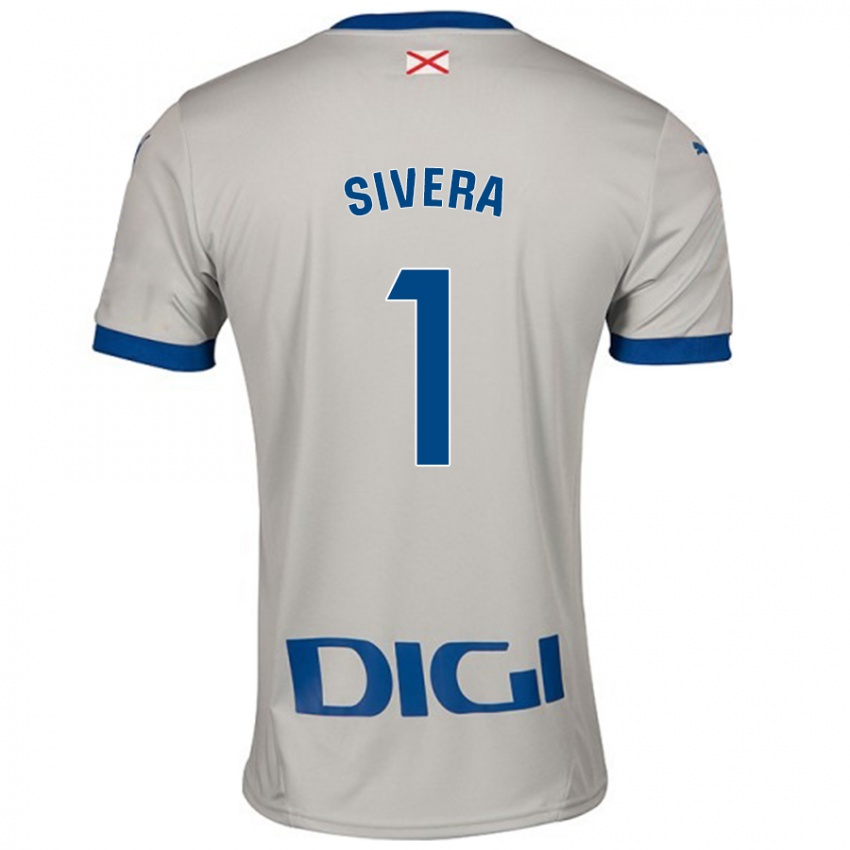 Bambino Maglia Antonio Sivera #1 Grigio Chiaro Kit Gara Away 2024/25 Maglietta