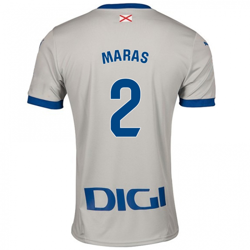 Bambino Maglia Nikola Maras #2 Grigio Chiaro Kit Gara Away 2024/25 Maglietta