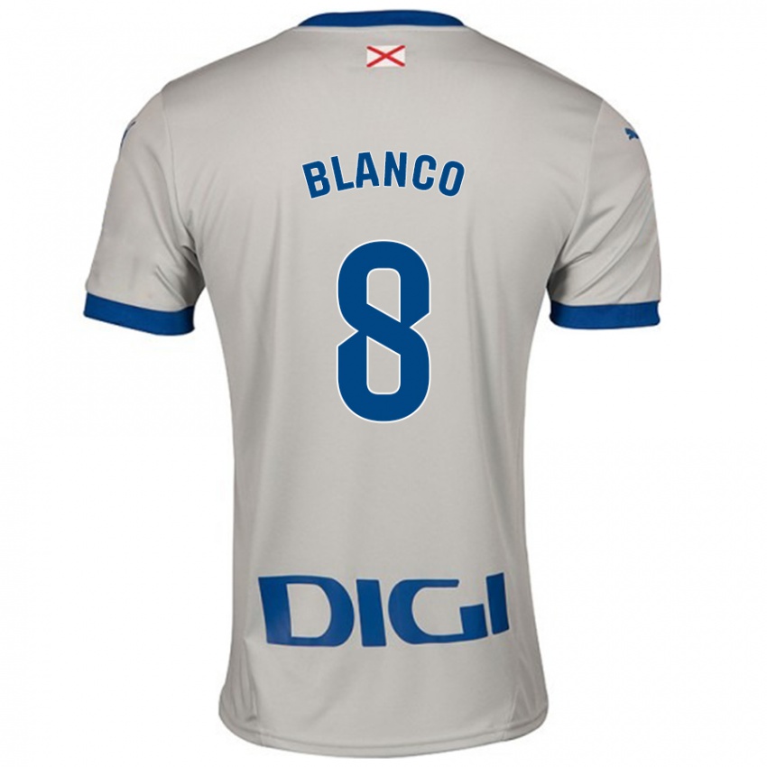 Bambino Maglia Antonio Blanco #8 Grigio Chiaro Kit Gara Away 2024/25 Maglietta