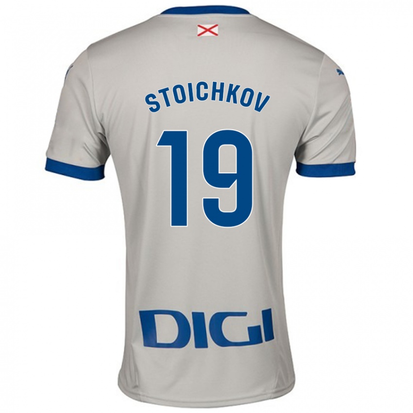 Bambino Maglia Stoichkov #19 Grigio Chiaro Kit Gara Away 2024/25 Maglietta