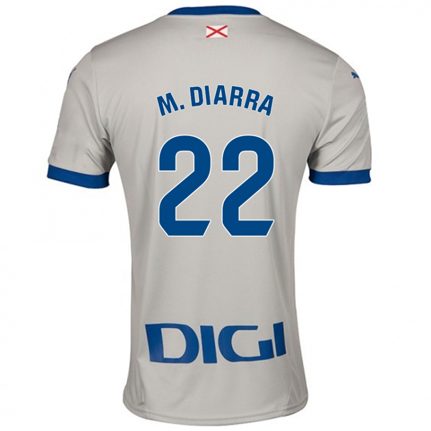 Bambino Maglia Moussa Diarra #22 Grigio Chiaro Kit Gara Away 2024/25 Maglietta