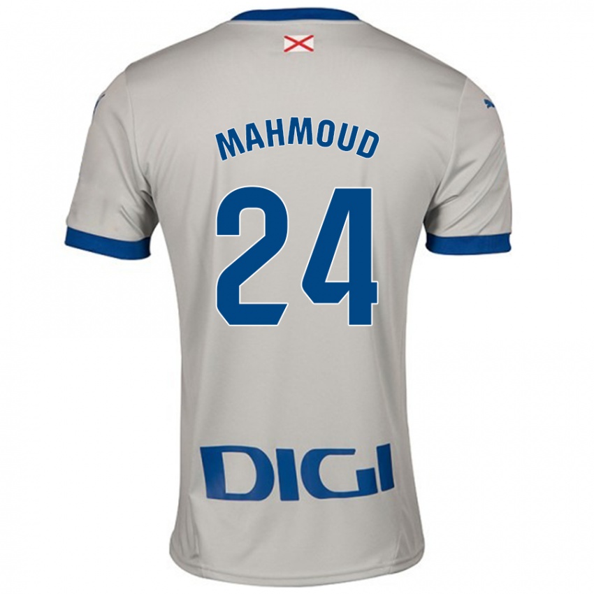 Bambino Maglia Abdallahi Mahmoud #24 Grigio Chiaro Kit Gara Away 2024/25 Maglietta