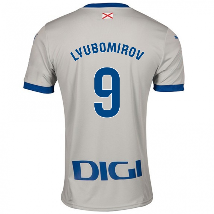 Bambino Maglia Daniel Lyubomirov #9 Grigio Chiaro Kit Gara Away 2024/25 Maglietta