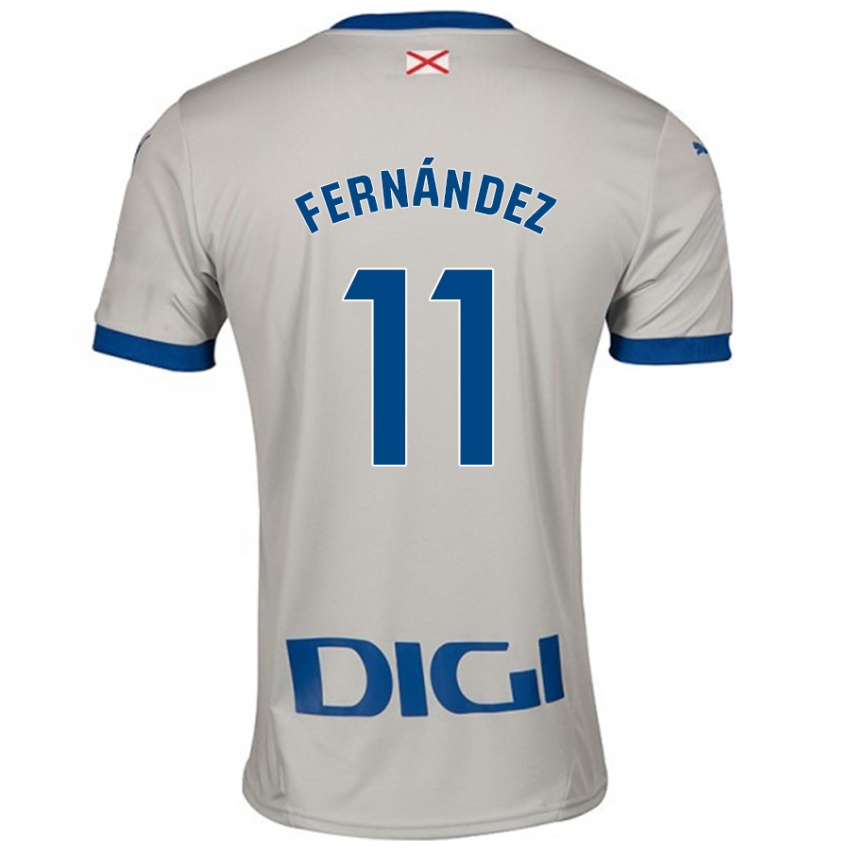 Bambino Maglia Imanol Fernández #11 Grigio Chiaro Kit Gara Away 2024/25 Maglietta