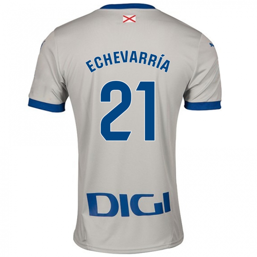 Bambino Maglia Martin Echevarría #21 Grigio Chiaro Kit Gara Away 2024/25 Maglietta